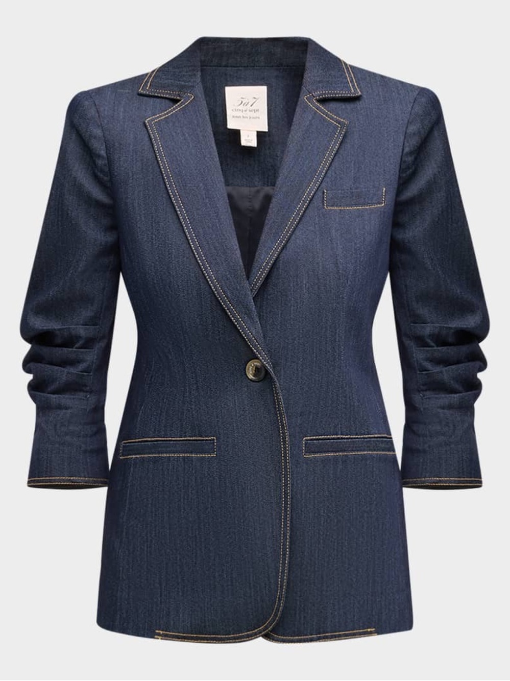 Cinq a Sept | Khloe Jean Blazer in Indigo Denim 4